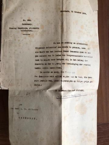 Enschede 1906 Bundel brochures over arbeidscontacten beschikbaar voor biedingen