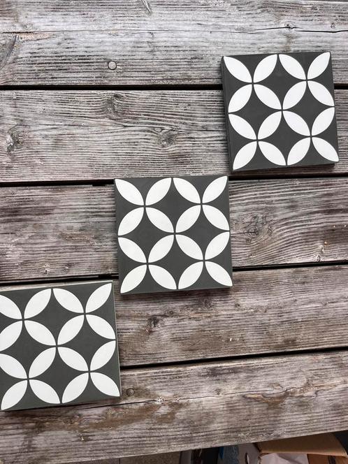 3 Portugese tegels Azule 20x20 cm, Doe-het-zelf en Verbouw, Tegels, Zo goed als nieuw, Vloertegels, Keramiek, 20 tot 40 cm, Minder dan 5 m²