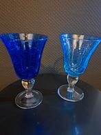 2 gesigneerde glazen, druppels in glas., Ophalen of Verzenden