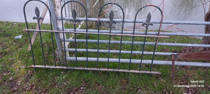 Gebruikt metalen hekwerk, Tuin en Terras, Tuinhekken en Hekwerk, Gebruikt, Sierhekwerk, IJzer, Ophalen
