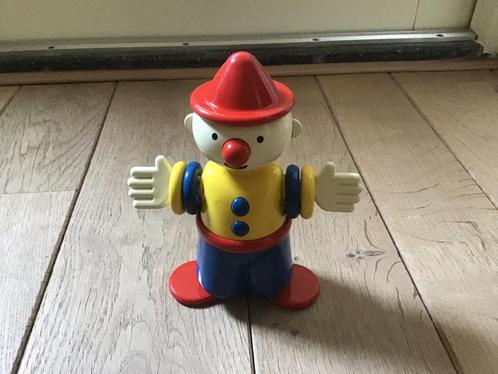Ambi Toys vintage clown met beweegbare armen met ringen,, Kinderen en Baby's, Speelgoed | Babyspeelgoed, Zo goed als nieuw, Overige typen
