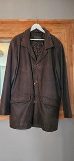 Leren herenjas, Kleding | Heren, Jassen | Winter, Ophalen of Verzenden, Zo goed als nieuw, Maat 52/54 (L), Bruin