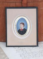 Antiek prentje “Dame”, Antiek en Kunst, Curiosa en Brocante, Ophalen of Verzenden