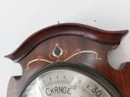 Antieke Art Nouveau Barometer & Thermometer – F. Barker, Ophalen of Verzenden