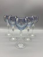 Set likeurglazen Iriserend Kristal 5 stuks, Ophalen of Verzenden