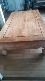 Massieve Teakhouten Opiumtafel, Ophalen, Gebruikt, 100 tot 150 cm, Teakhout
