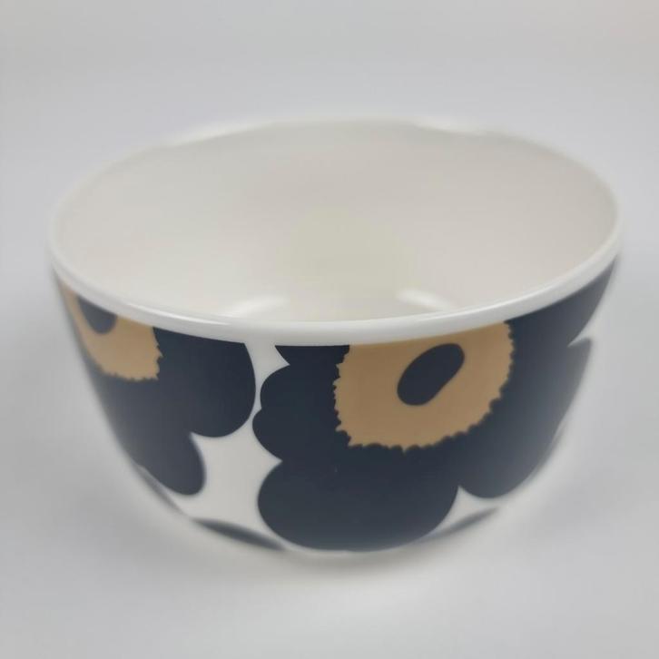 Marimekko Unikko kom wit zwart goud 5dl, Antiek en Kunst, Kunst | Designobjecten, Ophalen