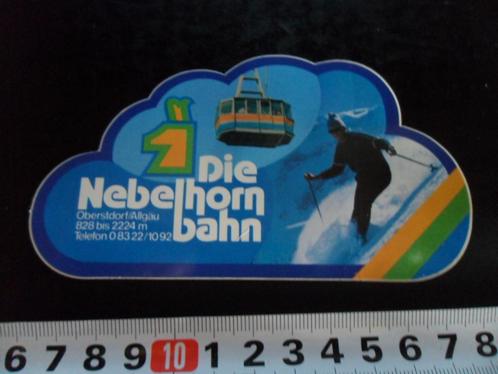 sticker Duitsland Die Nebelhorn bahn Oberstdorf Allgau, Verzamelen, Stickers, Zo goed als nieuw, Bedrijf of Vereniging, Ophalen