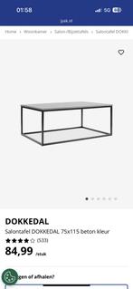 Salontafel dokkedal betonlook, Huis en Inrichting, Tafels | Salontafels, Ophalen, 100 tot 150 cm, 50 tot 100 cm, Zo goed als nieuw
