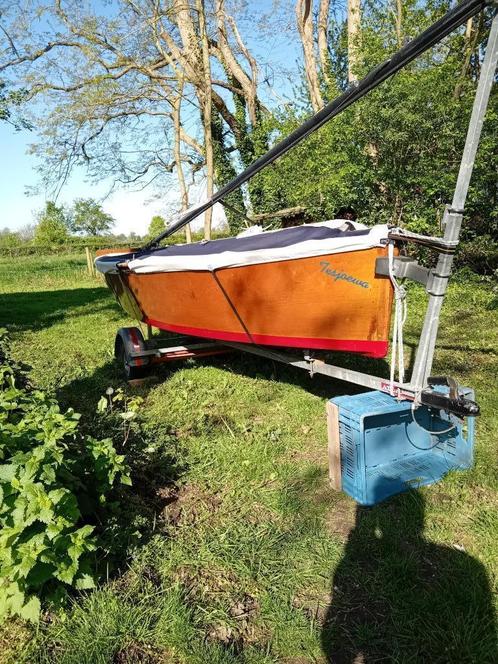 VAURIEN  jeugdzeilboot H32265 op Atlanta trailer, Watersport en Boten, Open zeilboten, Gebruikt, Overige typen, 3 tot 6 meter
