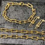 18k gouden set ketting armband oorbellen nieuw, Sieraden, Tassen en Uiterlijk, Kettingen, Ophalen of Verzenden, Zo goed als nieuw