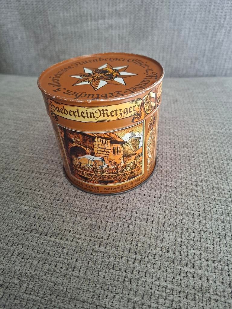 Vintage Nürnberger Oblaten-Dose, Antiek en Kunst, Antiek | Tin, Ophalen of Verzenden