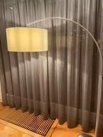Booglamp van geborsteld metaal, Huis en Inrichting, Lampen | Vloerlampen, Ophalen, Gebruikt, Metaal, 150 tot 200 cm