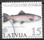 Letland: Serie uit 2004   vissen Mi.615, Ophalen of Verzenden, Overige landen, Gestempeld