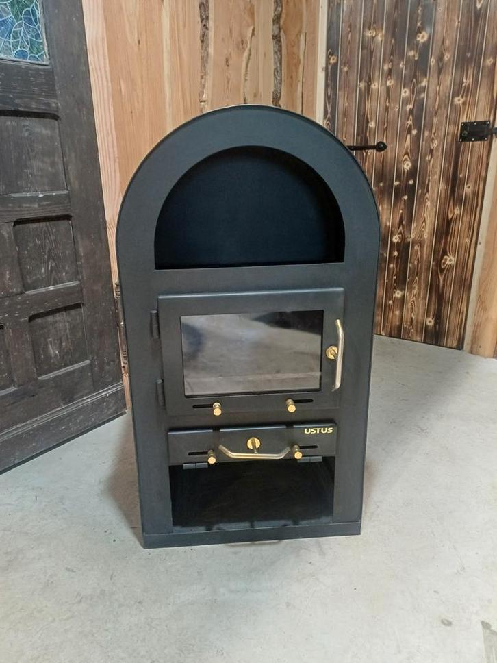 Justus Houtkachel 6kW - Nieuw Ruitje!, Huis en Inrichting, Kachels, Gebruikt, Vrijstaand, Houtkachel, Hout, Ophalen