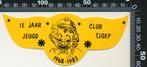 Sticker: Jeugd Club Tjoep - 15 Jaar (3), Ophalen of Verzenden, Zo goed als nieuw, Bedrijf of Vereniging