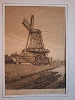 Ets van een Houtzaagmolen bij Dordrecht, Ophalen of Verzenden