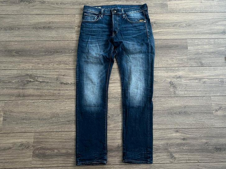 G-Star 3301 Slim Jeans Donkerblauw W33 L32 NIEUW, Kleding | Heren, Spijkerbroeken en Jeans, Nieuw, W33 - W34 (confectie 48/50)