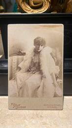 Antiek echte foto kabinetfoto Sarah Bernhardt, Ophalen of Verzenden, Foto, Zo goed als nieuw
