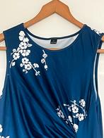 Mooie blauwe damesjurk met bloemenprint, Blauw, Maat 42/44 (L), Ophalen of Verzenden, Zo goed als nieuw