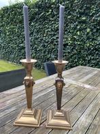 Twee bronzen/koperen? kandelaars (antiek/vintage), Overige materialen, Gebruikt, Overige kleuren, 25 tot 50 cm