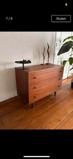 Vintage Teakhouten Ladekast / Dressoir, Gebruikt, 100 tot 150 cm, Teakhout, Ophalen of Verzenden