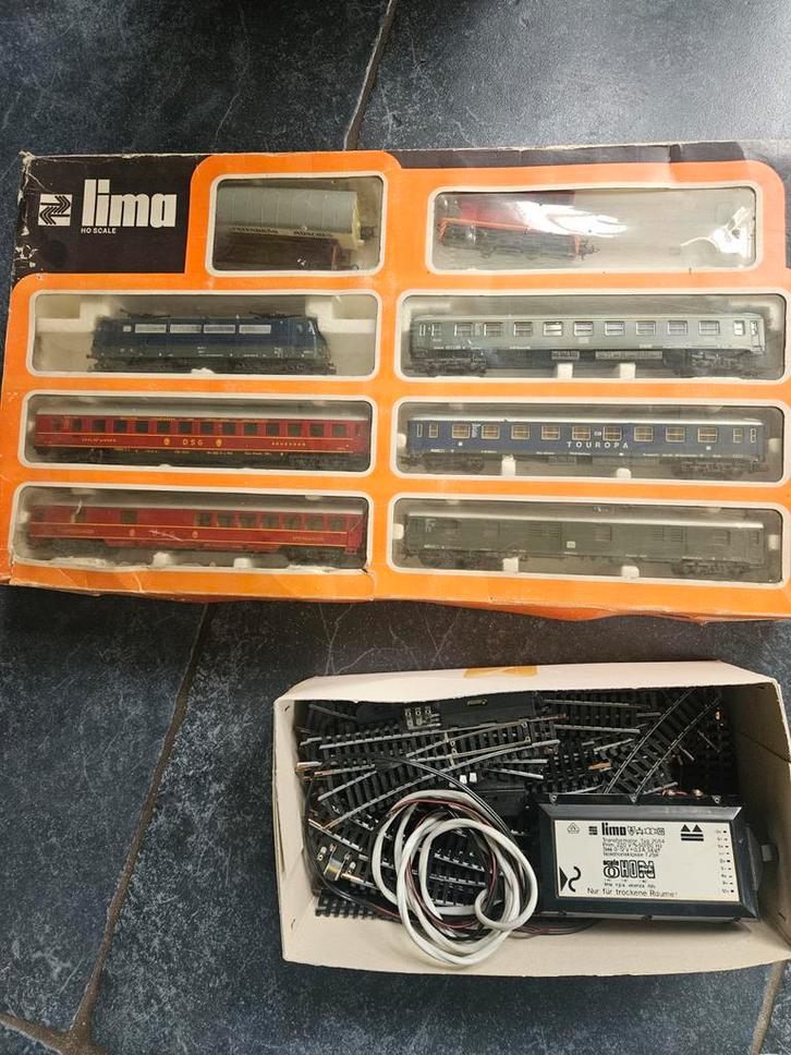 Vintage Lima Treinset, ca. 50 jaar oud, Hobby en Vrije tijd, Modeltreinen | H0, Gebruikt, Treinset, Gelijkstroom, Lima, Analoog