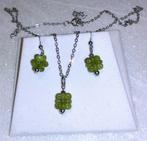 Juwelenset groene jade, Overige materialen, Hangers, Verzenden, Nieuw