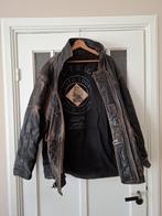 Vintage Leren Bomberjack OUTRAGE London, Ophalen of Verzenden, Gedragen, Maat 52/54 (L), Bruin