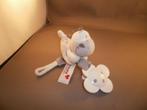 dirkje draak speen koord/klem grijs/wit zilveren sterren van, Kinderen en Baby's, Speelgoed | Knuffels en Pluche, Ophalen of Verzenden