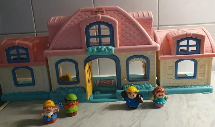 Fisher-Price, Little people,  speelhuis, uitklapbaar,, Kinderen en Baby's, Speelgoed | Fisher-Price, Zo goed als nieuw, Speelset