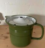 Melkkoker Emaille reseda groen Melkkoker, Antiek en Kunst, Ophalen of Verzenden