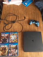 PLAYSTATION 4 + CONTROLLER + 4 GAMES, Ophalen, Zo goed als nieuw, Met 1 controller, Original
