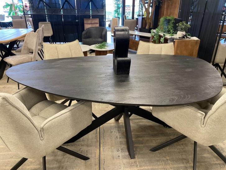 VOORRAAD LEEGVERKOOP ORGANISCH BLAD 259 EURO BIJ CHEFMEUBEL, Huis en Inrichting, Stoelen, Nieuw, Vier, Hout, Metaal, Zwart, Ophalen