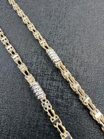 14k Gouden Magnum Ketting met Blokken Design, Ophalen of Verzenden, Nieuw, Goud, Goud
