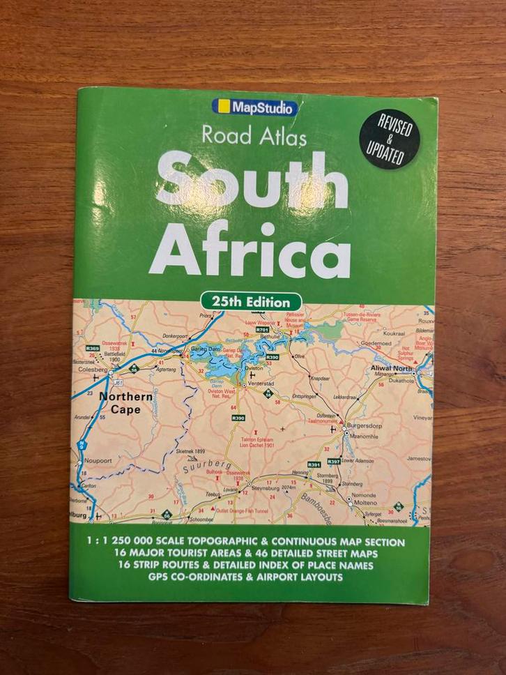 Zuid-Afrika Road Atlas - MapStudio 25e Editie, Boeken, Atlassen en Landkaarten, Gelezen, Overige atlassen, Overige gebieden, 2000 tot heden