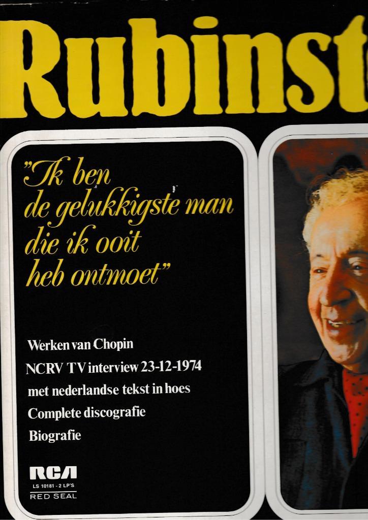 Rubinstein - Chopin (zeldzame interviewversie )-dubbel LP, Cd's en Dvd's, Vinyl | Klassiek, Gebruikt, Classicisme, Overige typen