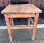 stevig antiek brocante grenen krukje tafeltje, De doofpot, Ophalen of Verzenden, Hout, Info@de-doofpot.nl