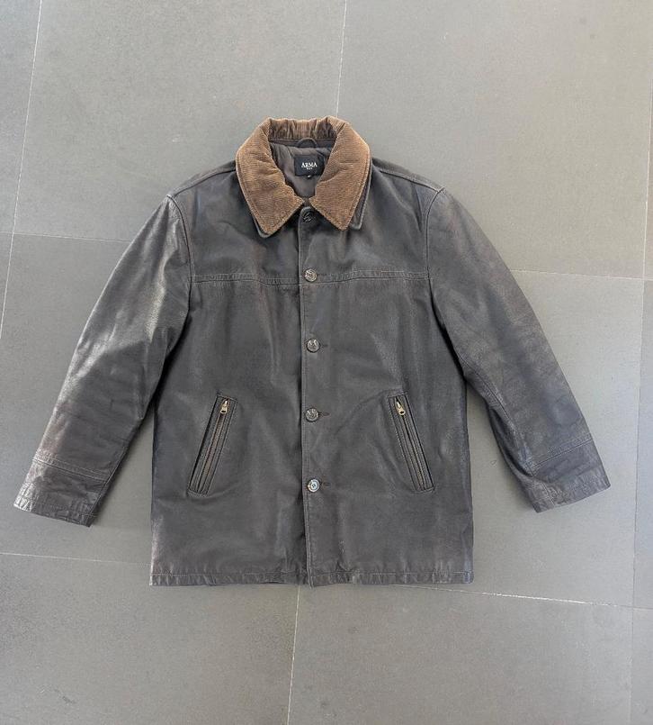 Leren heren jas maat 50/L - ARMA, Kleding | Heren, Jassen | Winter, Zo goed als nieuw, Overige maten, Bruin, Ophalen of Verzenden
