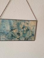 RETRO GLAZEN "OT EN SIEN" RAAMHANGER 25/15 CM, Ophalen of Verzenden, Huis en Inrichting