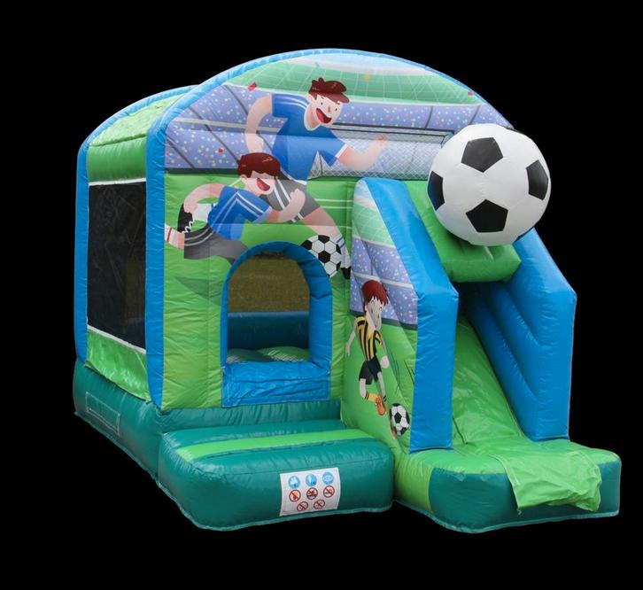 Te koop mooi nieuw springkussen kleine voetbal 3,9 x 2,8 m, Hobby en Vrije tijd, Feestartikelen | Verhuur, Nieuw, Verjaardag, Ophalen of Verzenden