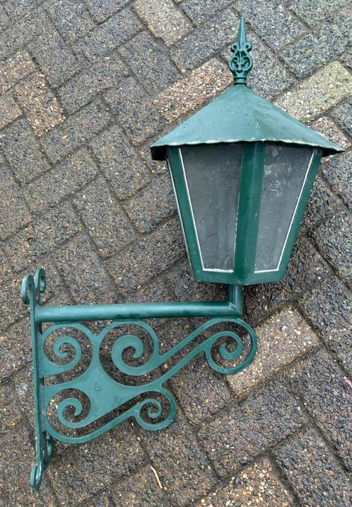 Mooie grote sierlijke buitenlamp, Tuin en Terras, Buitenverlichting, Gebruikt, Wandlamp, IJzer, Ophalen of Verzenden