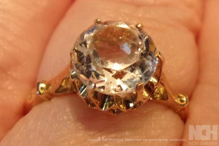 Antieke ring, 14 karaat goud, Sieraden, Tassen en Uiterlijk, Antieke sieraden, Ring, Goud, Met edelsteen, Verzenden