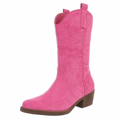 Dames cowboy western laarzen fuchsia roze 36 37 38 39 40 41, Kleding | Dames, Schoenen, Nieuw, Hoge laarzen, Roze, Ophalen of Verzenden