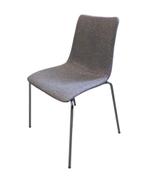 4x Scab Zebra stoelen – grijs – chroom onderstel, Ophalen, Design, kantoormeubels, Zo goed als nieuw, Grijs