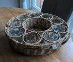Riviera Maison rattan mand dienblad, Ophalen of Verzenden, Zo goed als nieuw, Rond, Riet