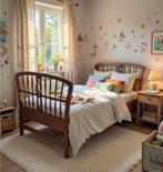 ENGELS KERSENHOUTEN VINTAGE LEDIKANT. +/- 90x190cm, Ophalen, Gebruikt, Eenpersoons, Vinage antiek