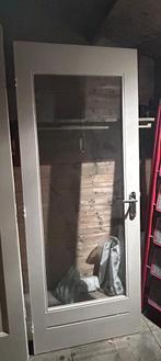 Jaren 30 paneeldeur met glas, Ophalen, Gebruikt, Minder dan 80 cm, Binnendeur