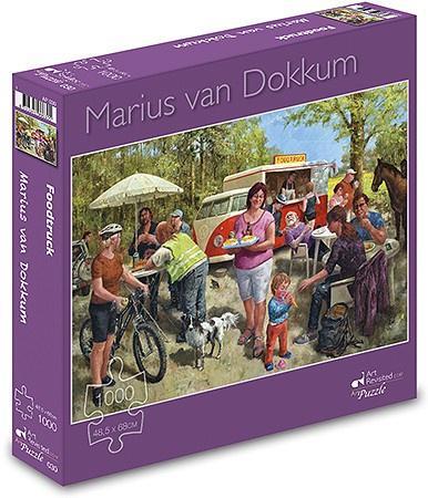 Art Revisited Marius van Dokkum - Foodtruck - 1000 stukjes, Hobby en Vrije tijd, Denksport en Puzzels, Nieuw, Legpuzzel, 500 t/m 1500 stukjes