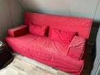 IKEA Slaapbank 140x200 met opbergvak en rode hoes, Huis en Inrichting, Ophalen, Gebruikt, Tweepersoons, 140 cm